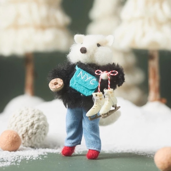 Anthropologie Other - NWT Anthropologie Travel Fox New York City Christmas Felt Ornament